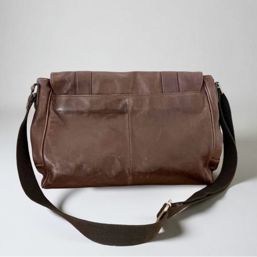 Vintage fossil leather messenger bag - Picture 4 of 12
